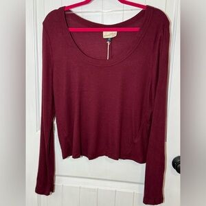 Universal Thread NWT Burgundy Long Sleeve Top